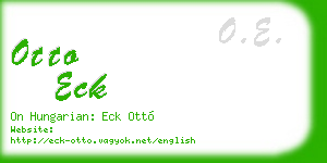 otto eck business card